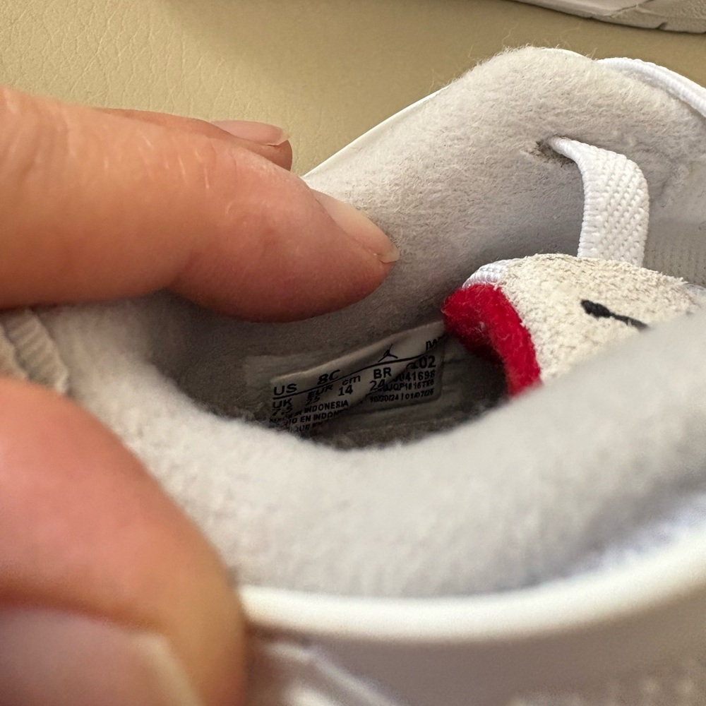Nike Jordan Toddler White, Black & Red Casual Sneakers - Picture 6 of 6